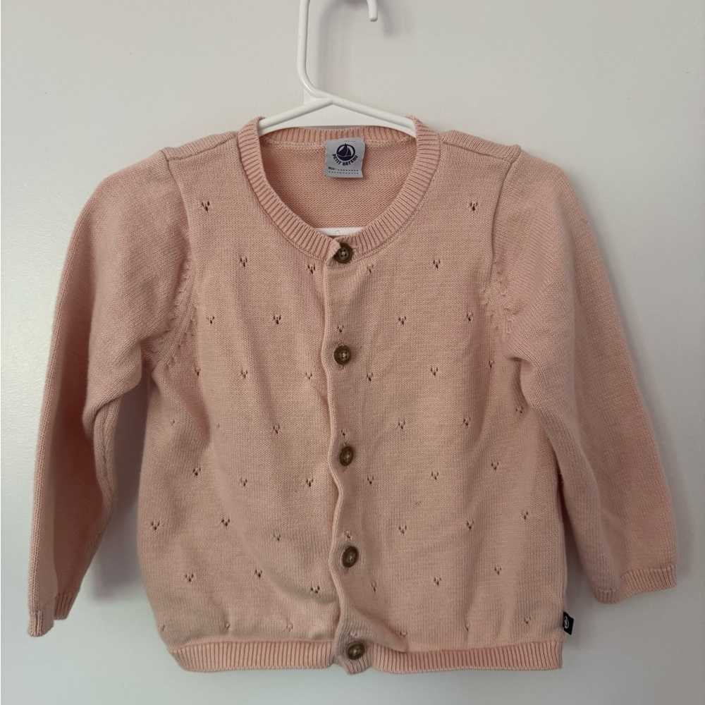 Petit Bateau 24M Pink Knit Sweater